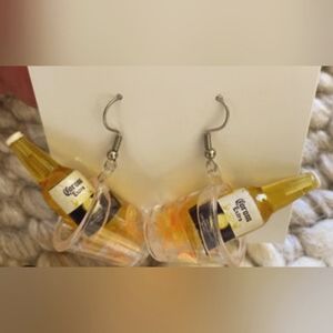 Corona Earrings, Glow In The Dark Earrings, Novelty Earrings, Beer Earrings